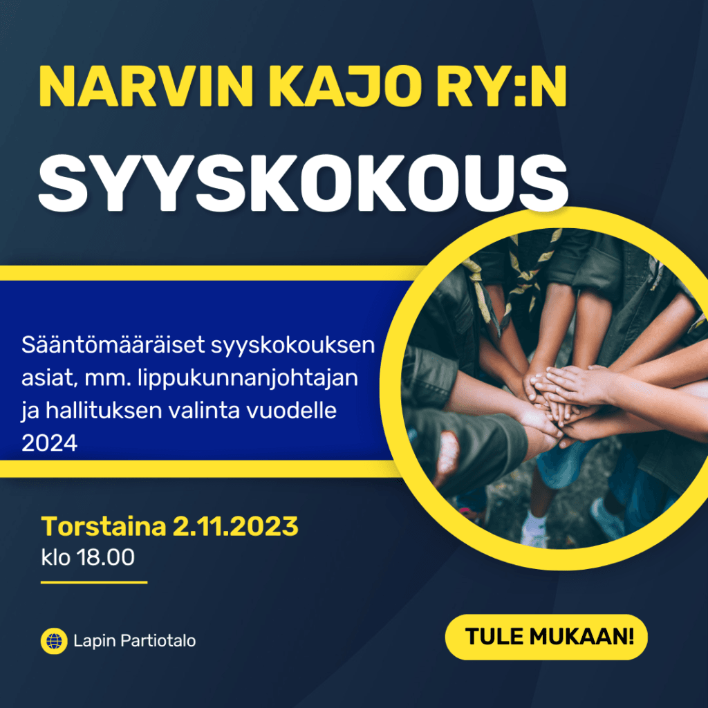 Narvin Kajo ry:n syyskokous - Lue lisää